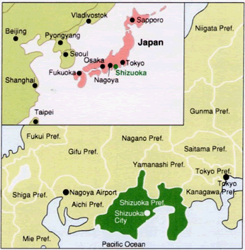 Access to Shizuoka city : Map