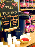 You can sample the tea in the store