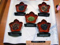 A display of different types of tea leaves.